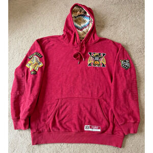 Vintage Ecko UNLTD Hoodie 20th Anniversary Aztec Embroidered Patches Y2K 2XL